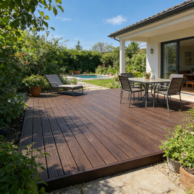 Weatherproof Asa Decking For Private Garden Terrace