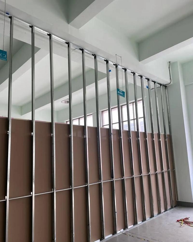 On-site Installation of Light Steel Stud Partition for WPC Wall Panels