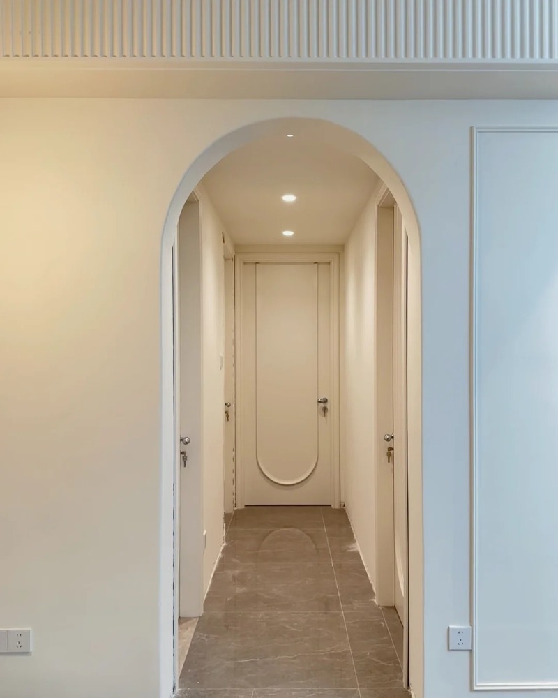 Arched Corridor Gypsum Wall & Ceiling Design
