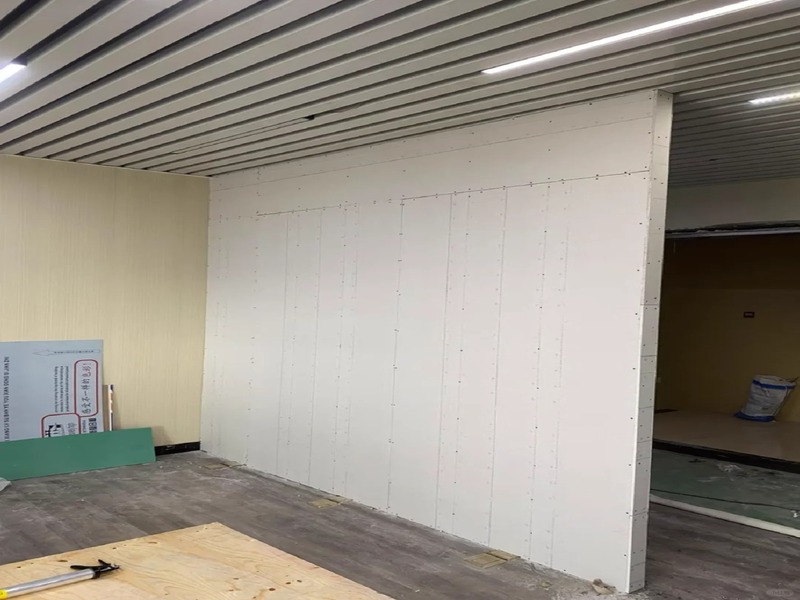 Vertical Partition Wall Whole Gypsum Board Seam Construction